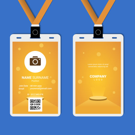 ID Card Design for Business or Companyのイラスト素材