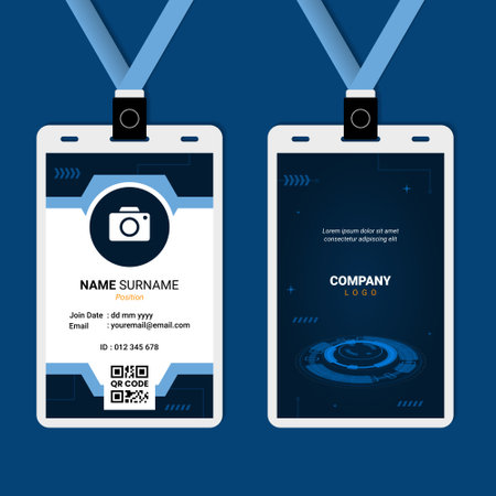 Modern Smart Phone with ID Card Template. Vector Illustration EPS10のイラスト素材
