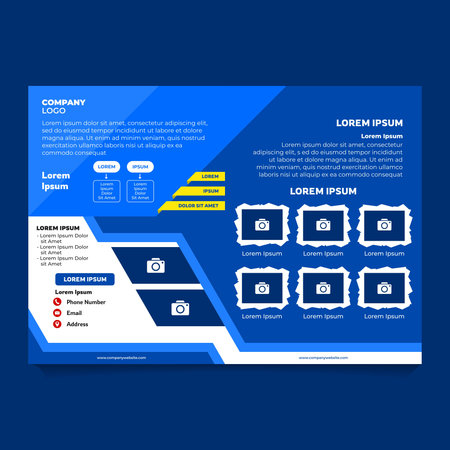Blue Business Brochure Flyer design Layout template in A4 size