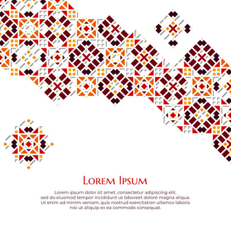 Ethnic boho seamless pattern. Abstract geometric background. Vector illustration. Oriental Geometric Ornament Design for Islamic Theme Specially Ramadan or Eid Greetingのイラスト素材
