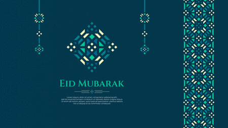 Oriental Greeting Design for Culture or Islamic Theme, Specially for Ramadan or Eid Mubarakのイラスト素材