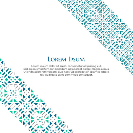 Vector background with arabic geometric pattern. Template brochure design. Oriental Geometric Ornament Design for Islamic Theme Specially Ramadan or Eid Greetingのイラスト素材