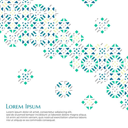 Abstract geometric background. Seamless pattern. Vector illustration for your design. Oriental Culture and Islamic Geometric Design for Social Media Post or Bannerのイラスト素材