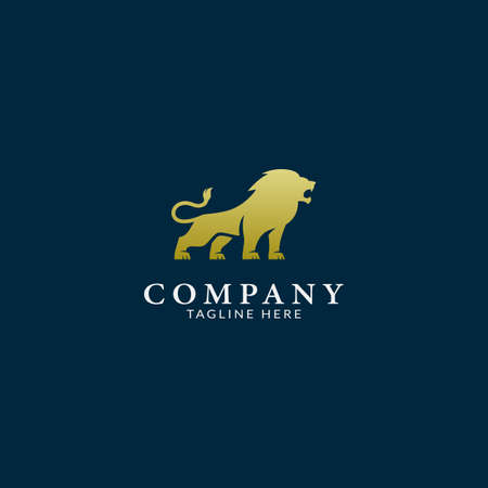 vector design lion logo. logo templateのイラスト素材