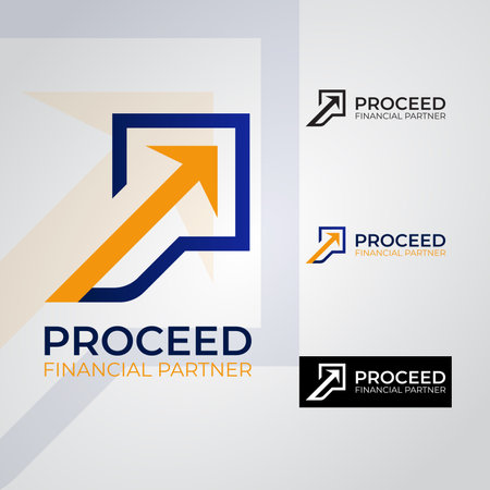 Illustration vector graphic of letter P logo for financial or accounting.のイラスト素材