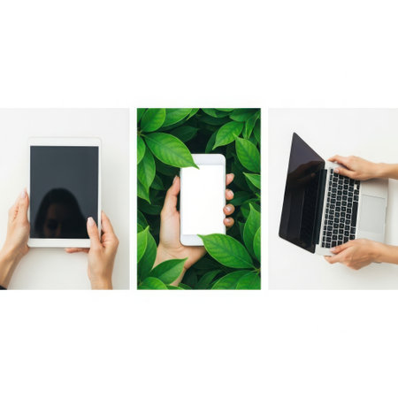 Modern technology and nature integrationの素材