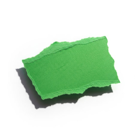 Bright green sponge on white backgroundの素材