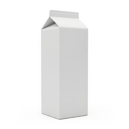 Blank milk carton standing uprightの素材