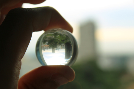 glass ballの写真素材