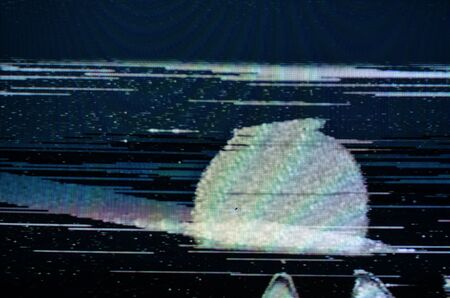 Glitch TV Screenの写真素材