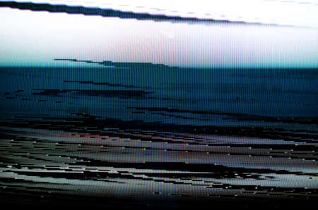 Glitch TV Screenの写真素材