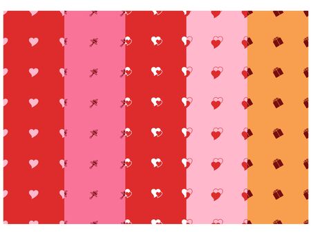 Valentine pattern collection 1のイラスト素材