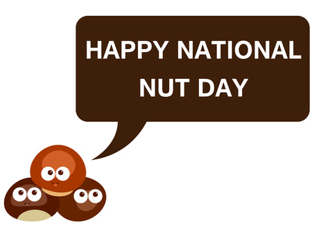 Happy national nut day cartoon version 2のイラスト素材