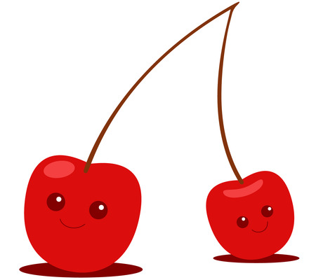 Cherry cute cartoonのイラスト素材