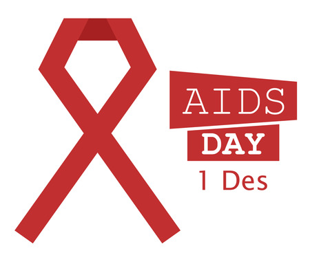 World Aids Day Illustration Red Ribbon 1のイラスト素材