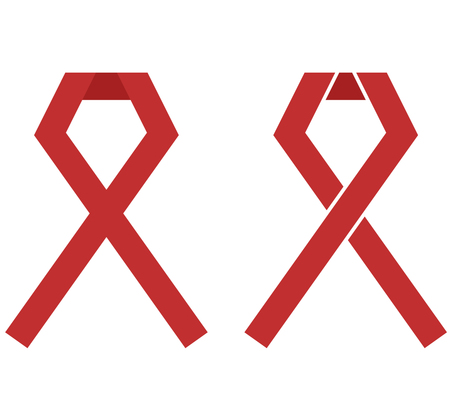 World Aids Day Illustration Red Ribbonのイラスト素材