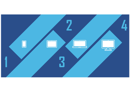 Gadget Device Infographic Design Clipart Attractive Diagonalのイラスト素材