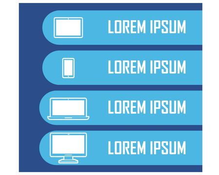 Gadget Device Infographic Design Clipart Horizontalのイラスト素材