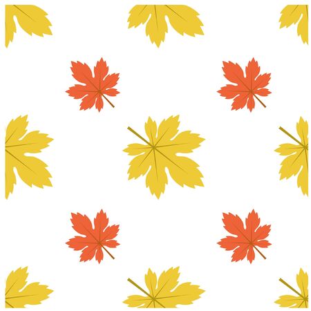 Pattern Autumn Leaf Fall Mapleのイラスト素材