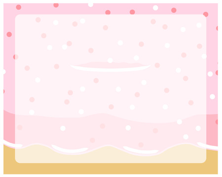 Donut illustration with strawberry cream and sweet ball background presentation slideのイラスト素材