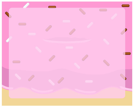 Donut illustration with strawberry cream and chocolate background presentation slideのイラスト素材
