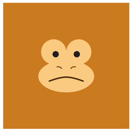 Chinesse zodiac monkey faceのイラスト素材