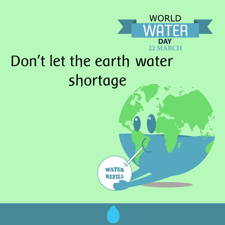 World water day illustration cartoon design 06のイラスト素材