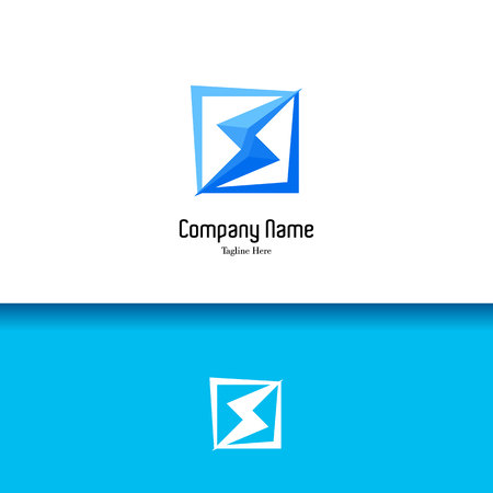 3D Electric lowercase flat design templateのイラスト素材