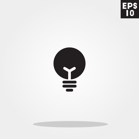 Light bulb icon in trendy flat style isolated on grey background. Light bulb symbol for your design, , UI. Vector illustration, .のイラスト素材