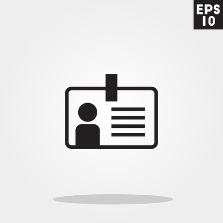 Id card icon in trendy flat style isolated on grey background.のイラスト素材