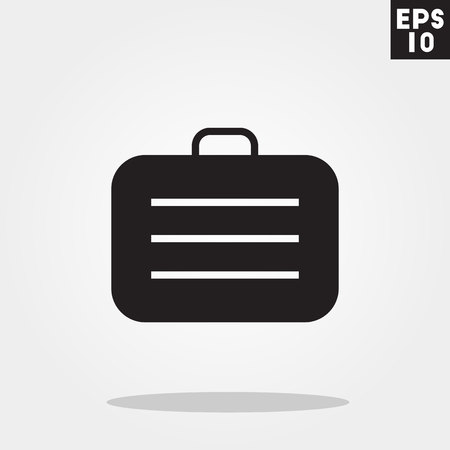 Suitcase icon in trendy flat style isolated on grey background.のイラスト素材