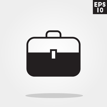 Suitcase icon in trendy flat style isolated on grey background.のイラスト素材