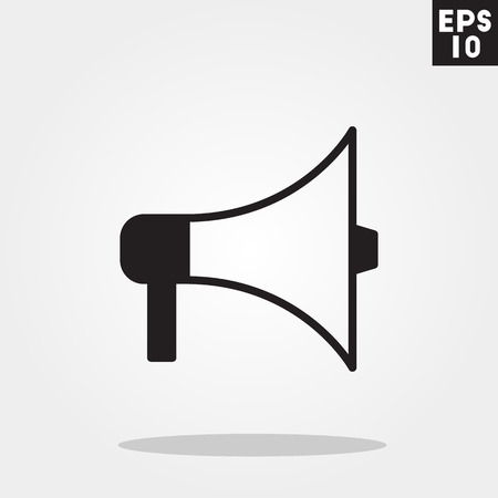 Megaphone icon in trendy flat style isolated on grey background.のイラスト素材