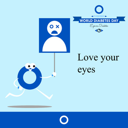 World diabetes day 2016 design illustration prevention for futureのイラスト素材