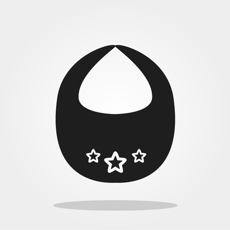 Apron baby cute icon in trendy flat style isolated on color background. Baby symbol for your design, UI.のイラスト素材