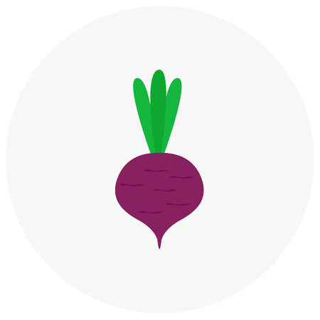 Radish icon in trendy flat style isolated on color background.のイラスト素材