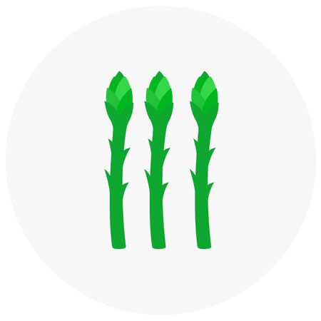 Asparagus icon in trendy flat style isolated on color background.のイラスト素材