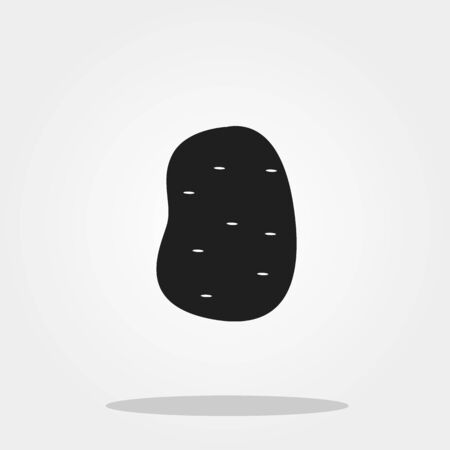Potato icon in trendy flat style isolated on color background.のイラスト素材