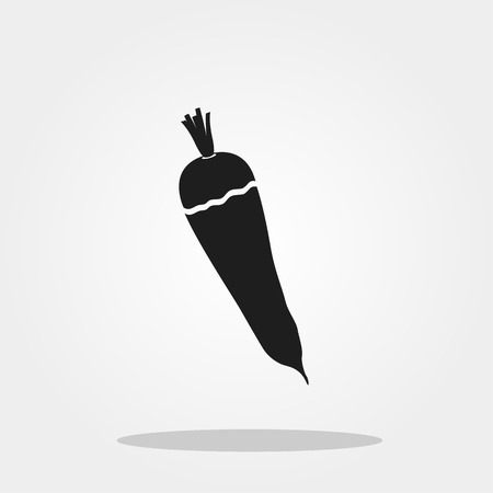White turnip icon in trendy flat style isolated on color background.のイラスト素材