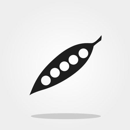 Peas icon in trendy flat style isolated on color background.のイラスト素材