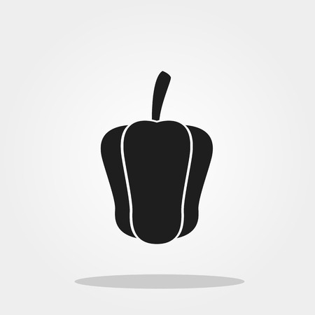 Pepper icon in trendy flat style isolated on color background.のイラスト素材
