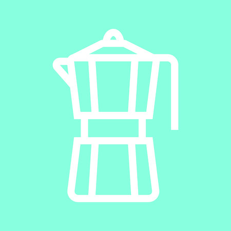 Moka pot icon in trendy flat style isolated on grey background.のイラスト素材