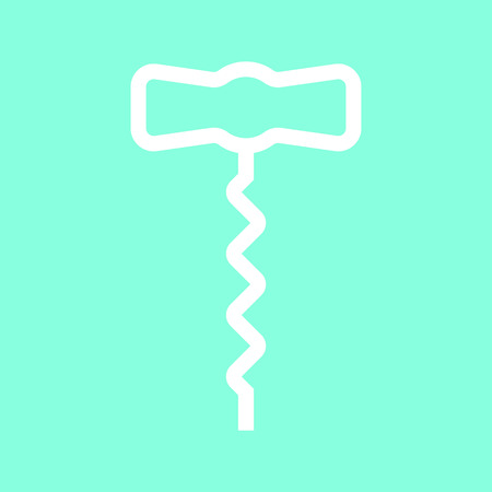 Corkscrew icon in trendy flat style isolated on grey background.のイラスト素材