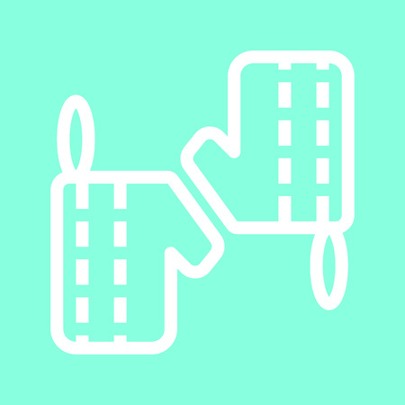 Oven glove icon in trendy flat style isolated on grey background.のイラスト素材