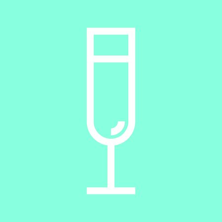 Champagne glass icon in trendy flat style isolated on grey background.のイラスト素材