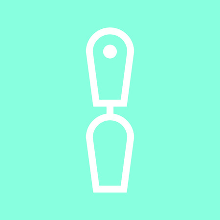 Spatula icon in trendy flat style isolated on grey background.のイラスト素材