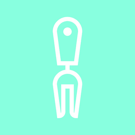 Bbq fork icon in trendy flat style isolated on grey background.のイラスト素材