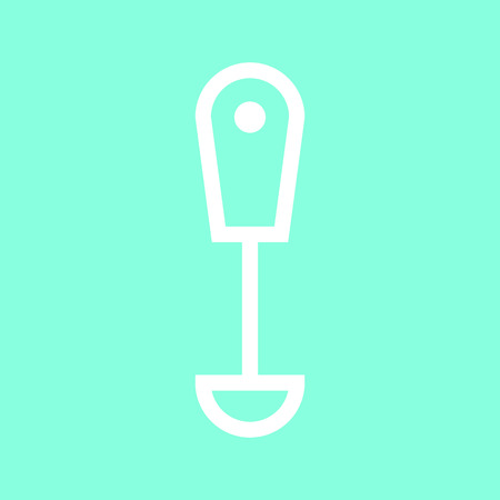 Soup spoon icon in trendy flat style isolated on grey background.のイラスト素材