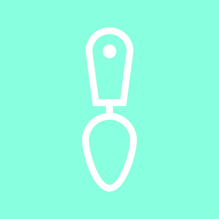 Big spoon icon in trendy flat style isolated on grey background.のイラスト素材