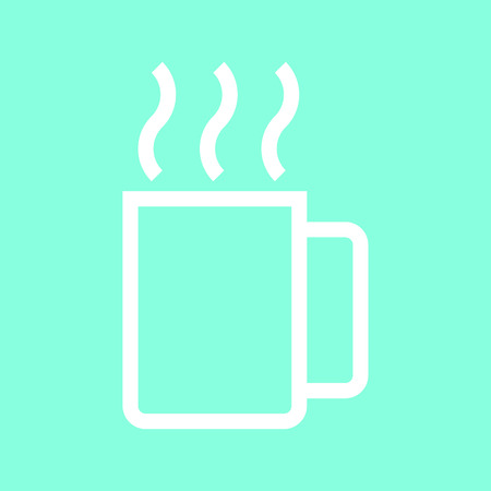 Mug icon in trendy flat style isolated on grey background. Kitchen symbol for your designのイラスト素材